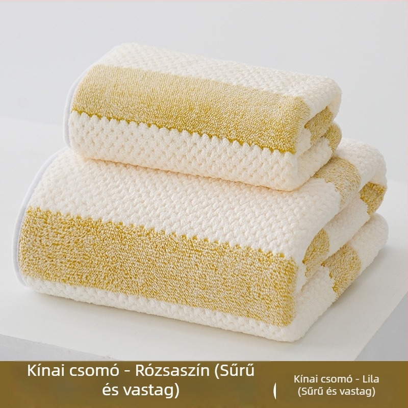 Korall fleece törölköző készlet, magas sűrűség, nedvszívó, tekerhető törölköző
