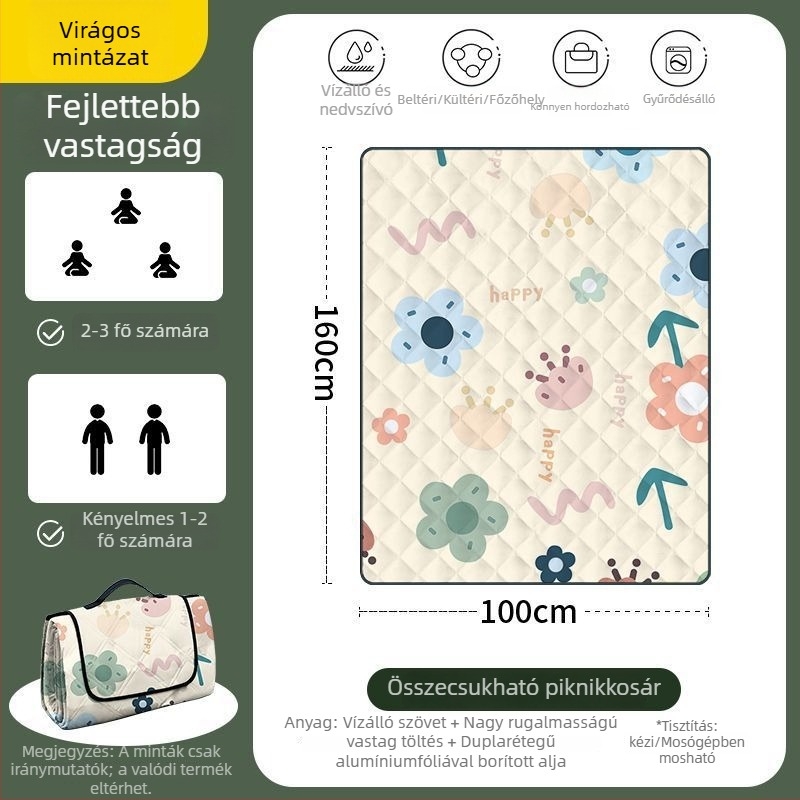 Nyolcszögletű vízálló kemping matrac poliészterből, csúszásmentes és nedvességálló, 4–6 személyre
