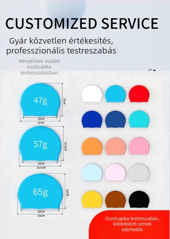 Gyerekeknek szilikon úszósapka nyomott mintával