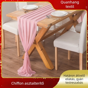 Asztali zászló, 100D chiffon, 100% poliészter, kültéri/kereskedelmi terekre, testreszabás elérhető