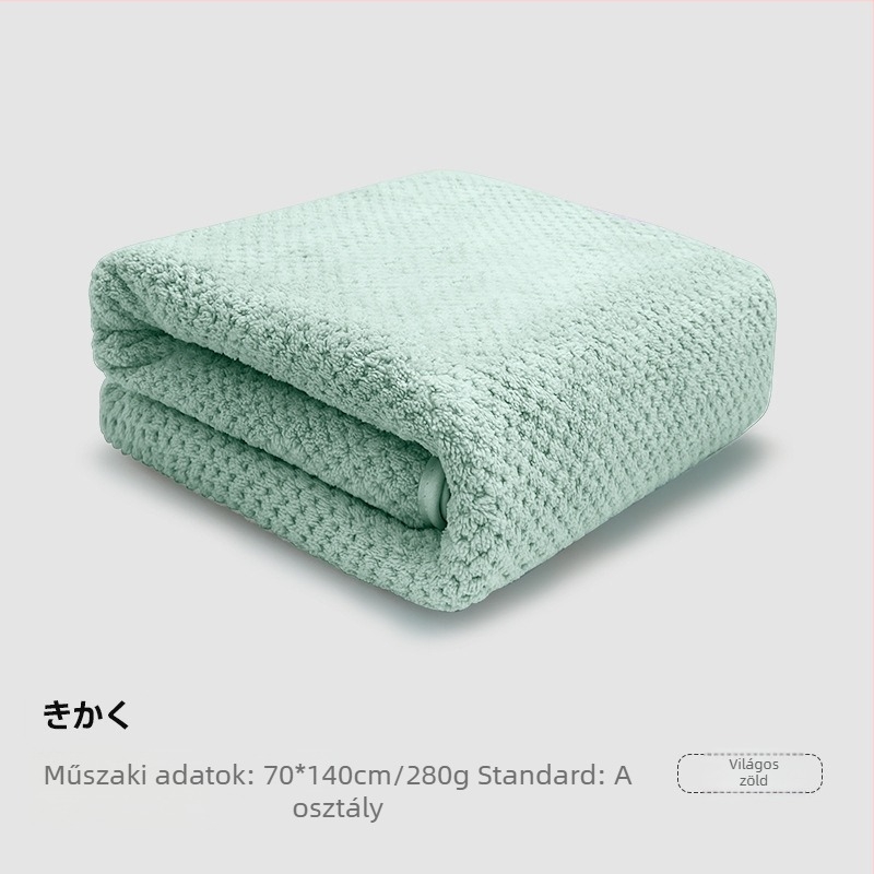 Koral velúr fürdőtörölköző felnőtteknek — poliészter rost, 150d jacquard, jacquard szövés