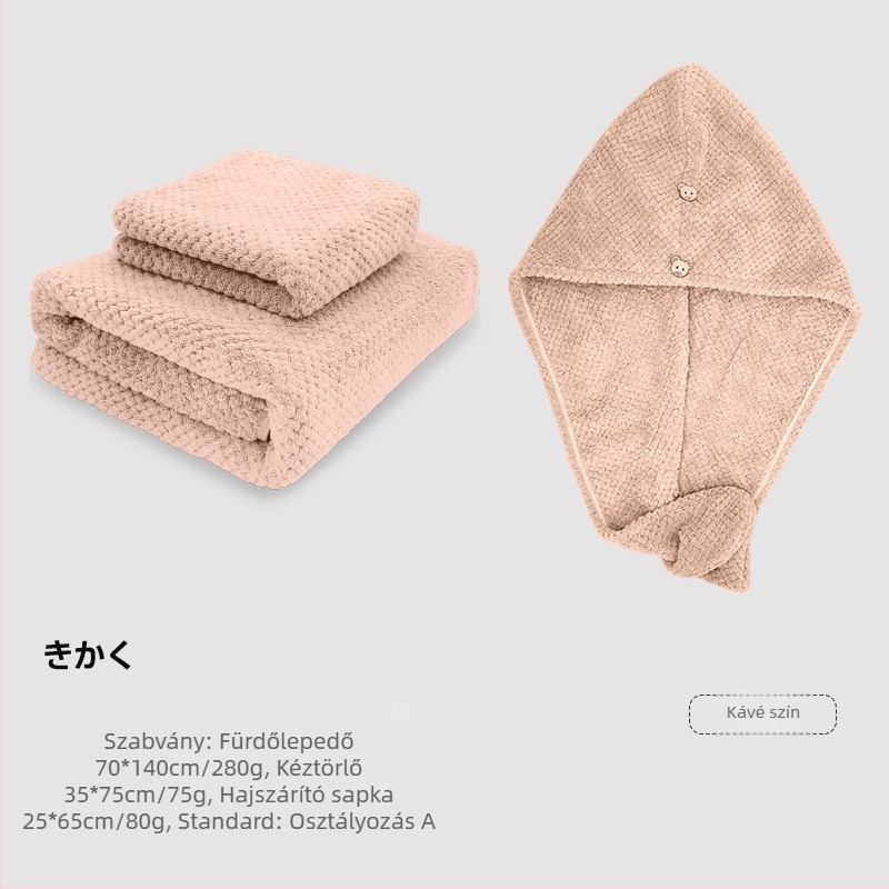 Koral velúr fürdőtörölköző felnőtteknek — poliészter rost, 150d jacquard, jacquard szövés