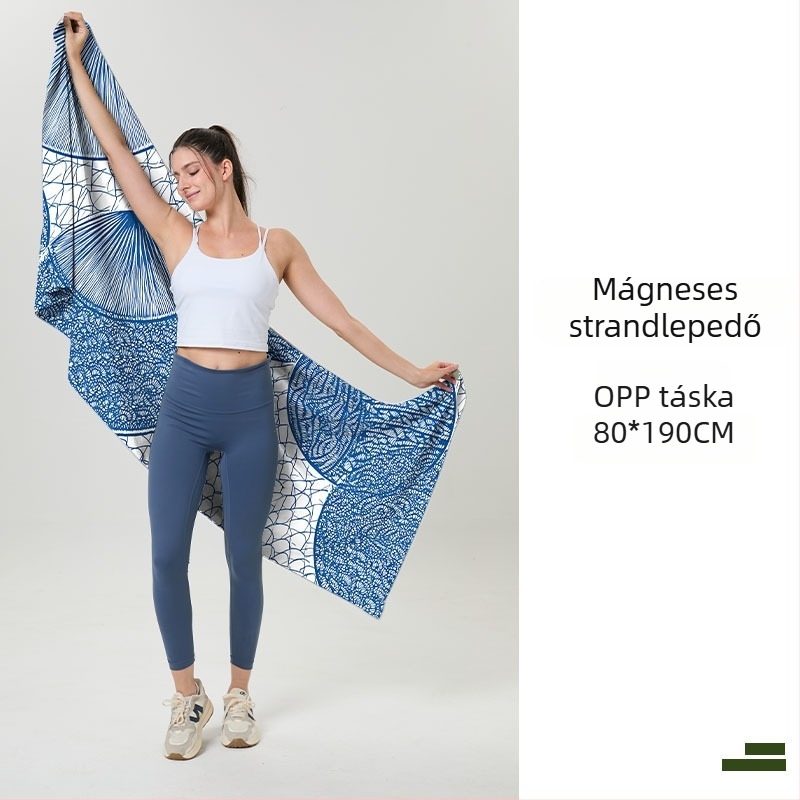 Mágneses törölköző mikroszálból, 200–300 g, 16 szál, szegélyezett, kültéri sportokra