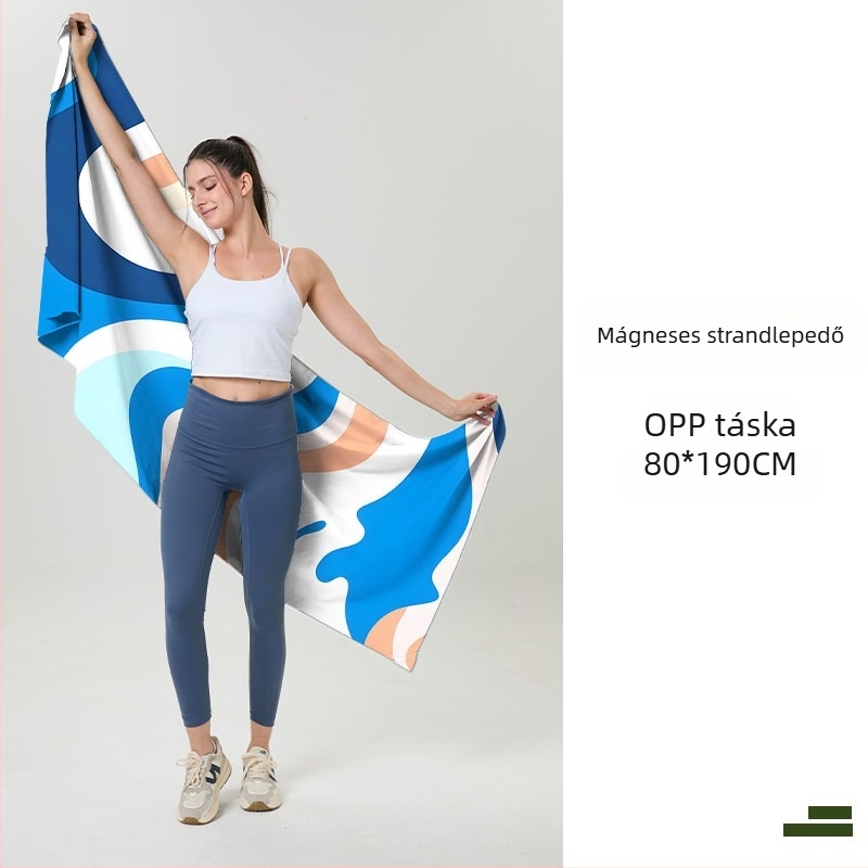 Mágneses törölköző mikroszálból, 200–300 g, 16 szál, szegélyezett, kültéri sportokra