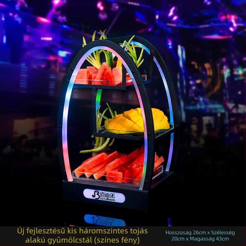 Akril gyümölcstál, egyszerű stílus (Nincs márka, Nincs import)