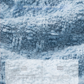 Mikroszálas hajszárító sapka jacquard wafelszövésével, 120–139 g