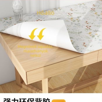 Öntapadós, víz- és olajálló, vastag falidekor matrica bútorfelújításhoz, francia stílusú tapéta növény- és virágmotívummal, nappalira