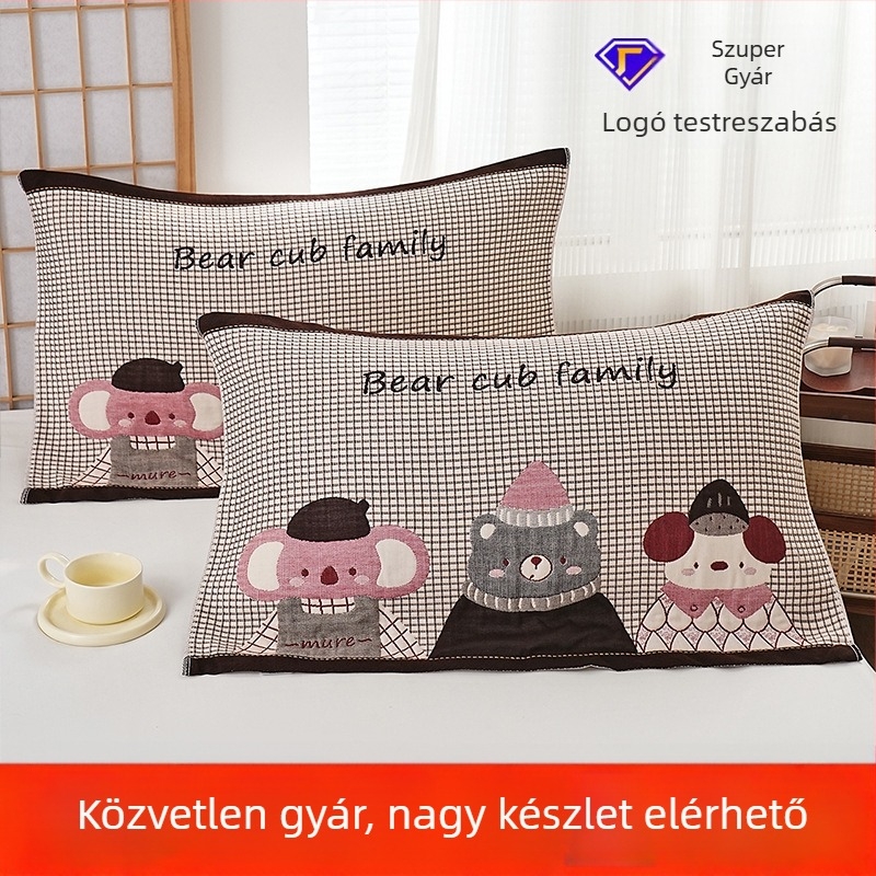 Párnahuzat, pamut, logó nyomtatás, testreszabható, magáncímke kész