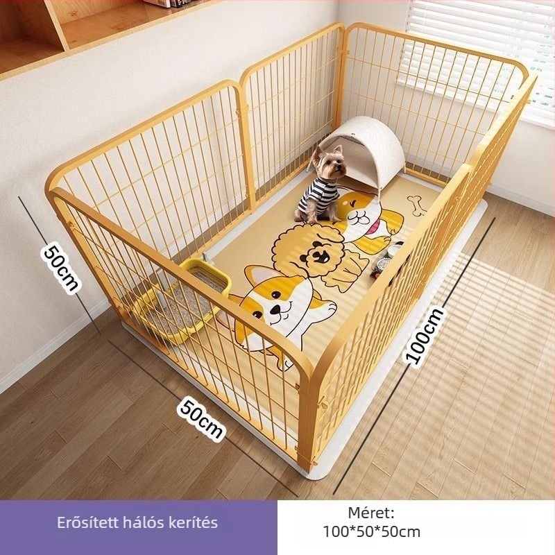 Rozsdamentes acélból készült kutyaketrec beltéri használatra