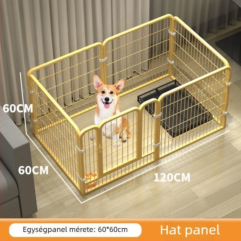 Rozsdamentes acélból készült kutyaketrec beltéri használatra
