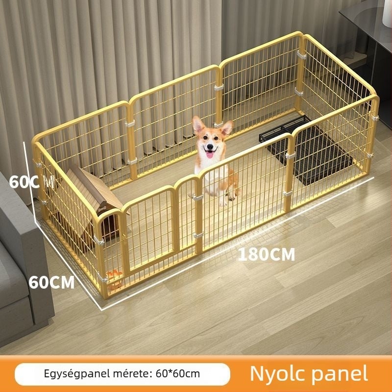 Rozsdamentes acélból készült kutyaketrec beltéri használatra
