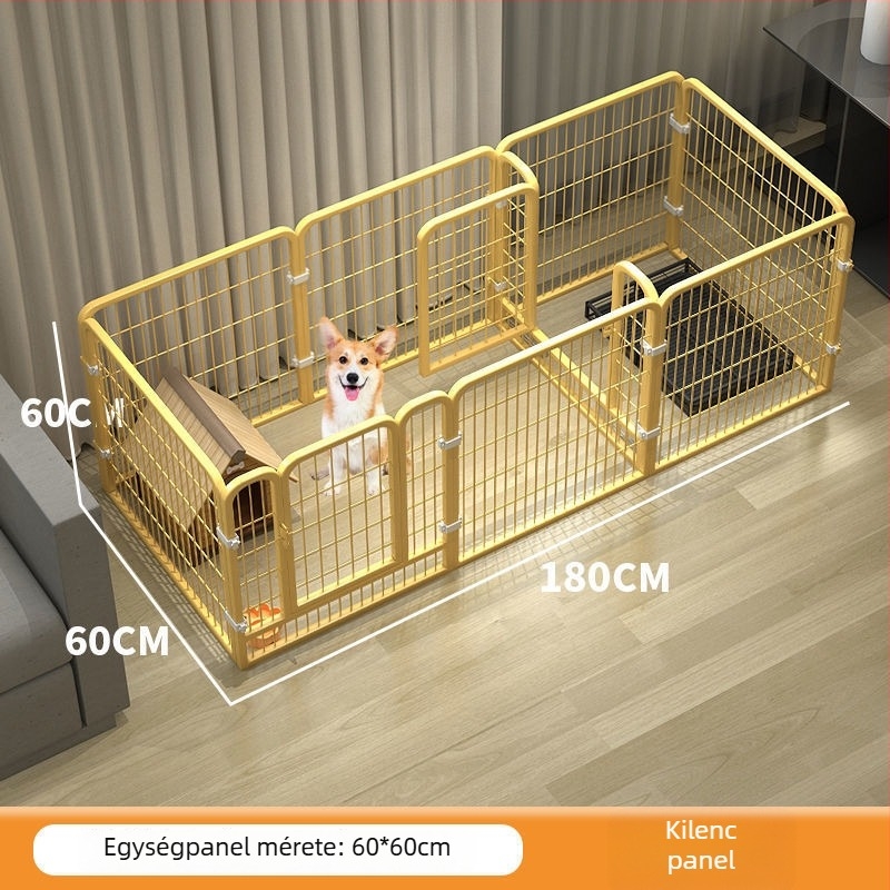 Rozsdamentes acélból készült kutyaketrec beltéri használatra