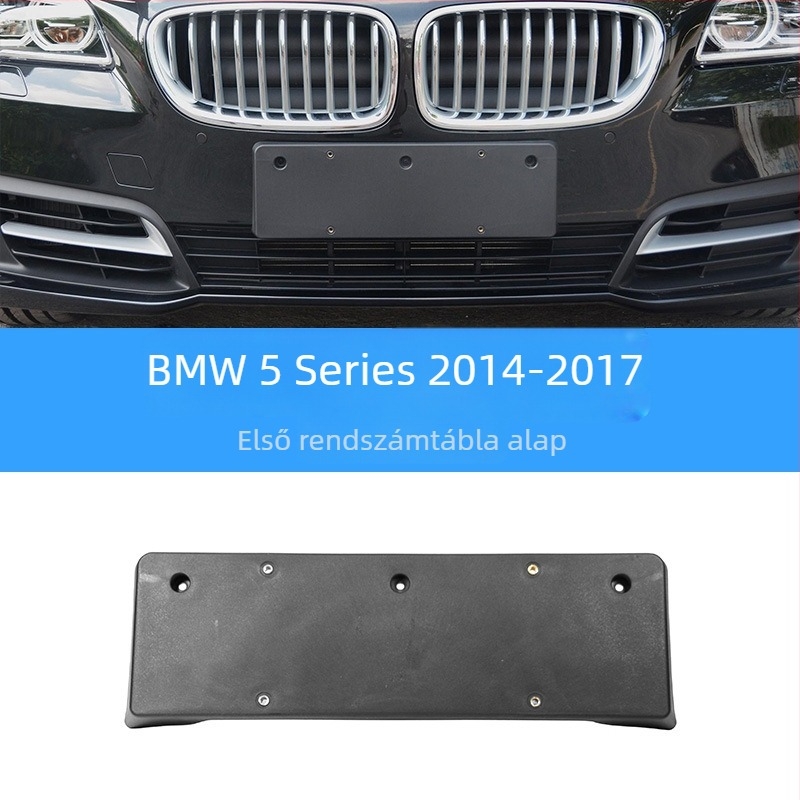BMW 5 Series első és hátsó rendszámtábla alap, tartók és GT keret
