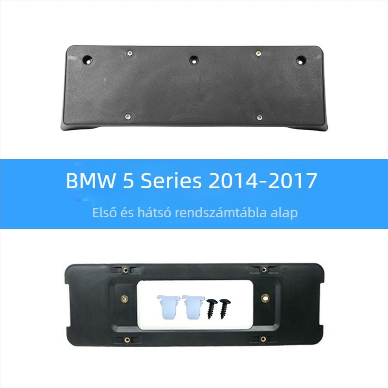 BMW 5 Series első és hátsó rendszámtábla alap, tartók és GT keret