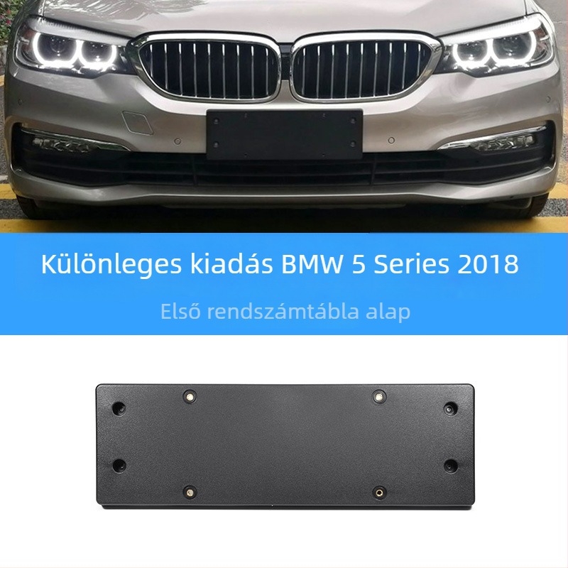BMW 5 Series első és hátsó rendszámtábla alap, tartók és GT keret