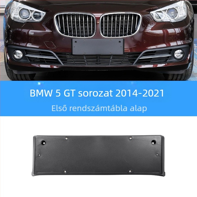 BMW 5 Series első és hátsó rendszámtábla alap, tartók és GT keret
