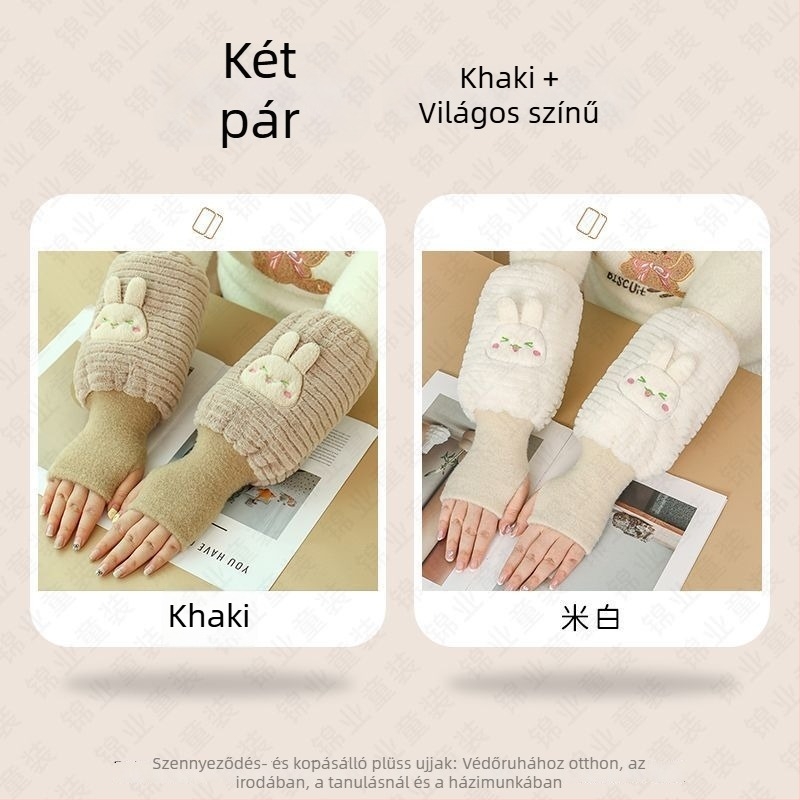 Kettős funkciójú kesztyű és karvédő – melegítés és szennyeződés elleni védelem, matt felület, eredeti dizájn, Warm Fish márka, 13 éves vagy idősebbeknek