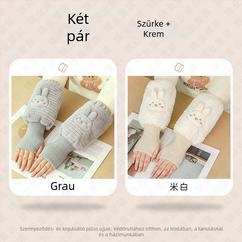 Kettős funkciójú kesztyű és karvédő – melegítés és szennyeződés elleni védelem, matt felület, eredeti dizájn, Warm Fish márka, 13 éves vagy idősebbeknek