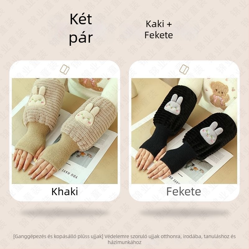 Kettős funkciójú kesztyű és karvédő – melegítés és szennyeződés elleni védelem, matt felület, eredeti dizájn, Warm Fish márka, 13 éves vagy idősebbeknek