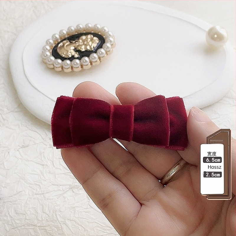 Fekete bársonyos gallérszalag - női brooch, koreai stílus, poliészter, flockolás, egyszínű mintázat