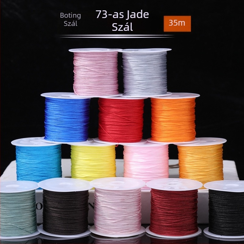 Kézzel készített gyöngyös zsinór, poliészter, Boring márka, 2021 ősz