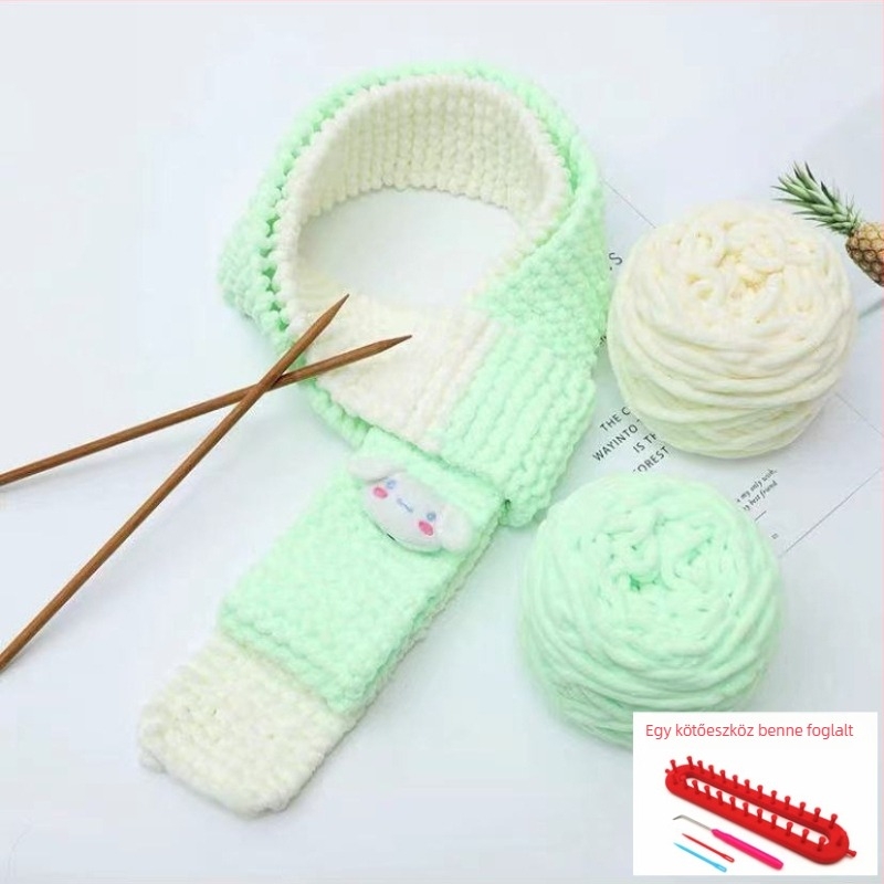 Kézzel kötött sál készlet — 100% akril fonal, 7s sodrás, egyrétegű fonal, fonal formája: tuan line, kézi kötéshez