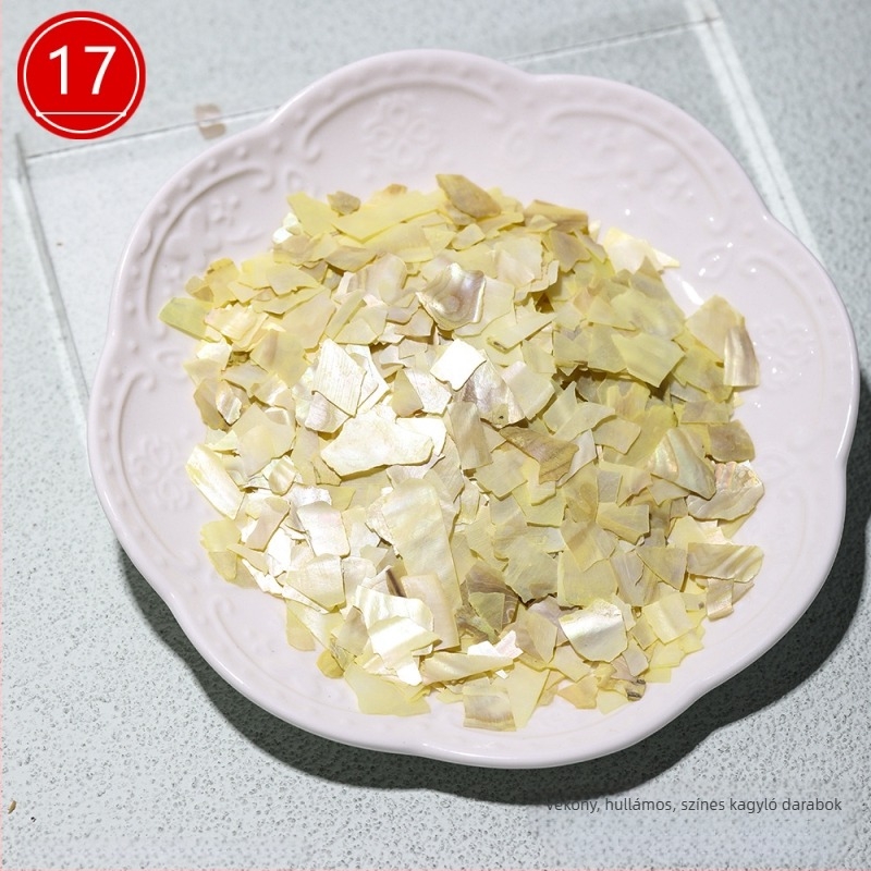 Természetes kagyló ultra vékony töredékei körömdíszítéshez, DIY brooch és hajcsat díszítésére, gyöngyház-bevonattal