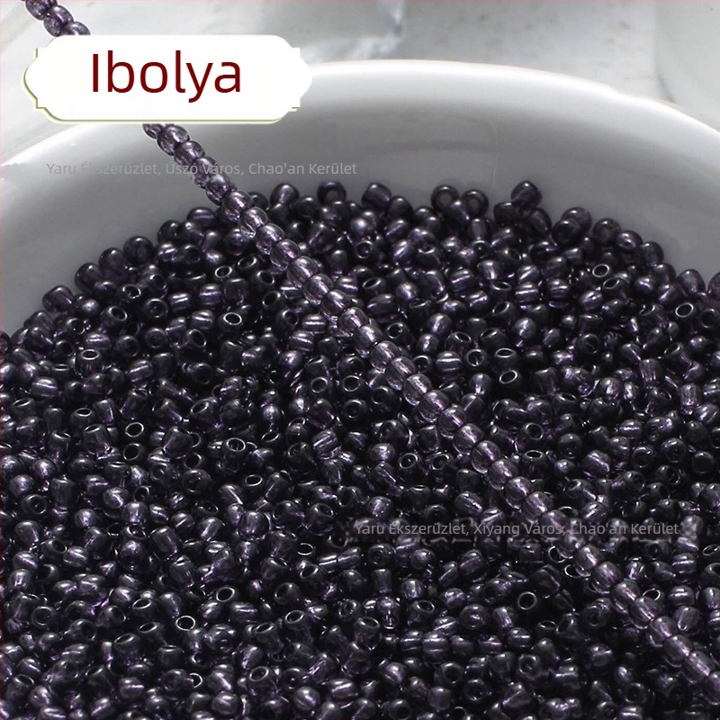 Áttetsző festett üveg rizsszemek, 2/3 mm, kézzel készített DIY hajtű díszítéshez
