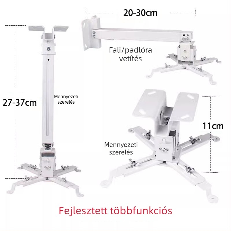 Teleszkópos univerzális projektor tartó mennyezetre, falra vagy padlóra – kompatibilis BenQ és Epson