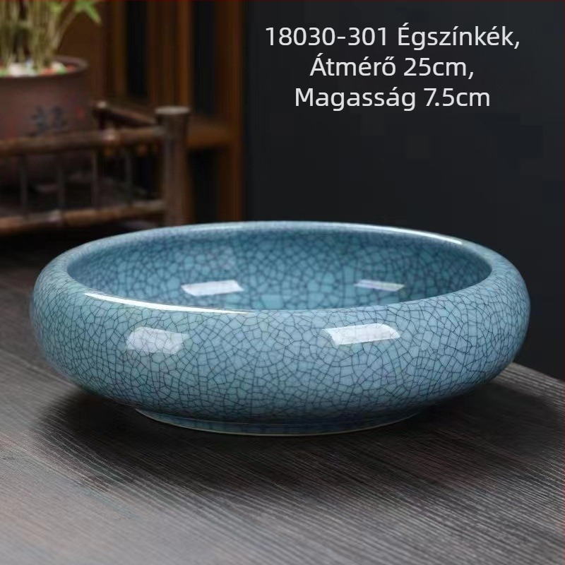 Nagy kör alakú pormentes kerámia hidroponikus virágtartó