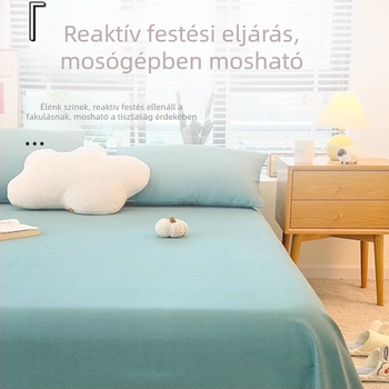 2025-ös új stílusú, 100% pamut, bolyhos felületű, vastag téli ágyneműkészlet egyszemélyes ágyhoz – 3 részes (lepedő, paplanhuzat, párnahuzat)