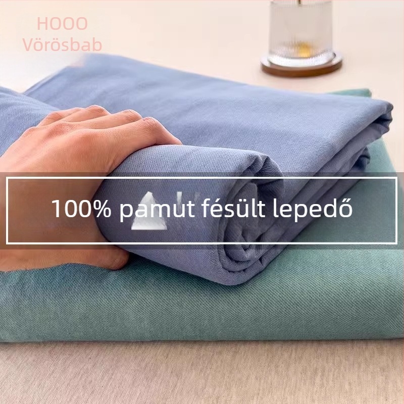 2025-ös új stílusú, 100% pamut, bolyhos felületű, vastag téli ágyneműkészlet egyszemélyes ágyhoz – 3 részes (lepedő, paplanhuzat, párnahuzat)