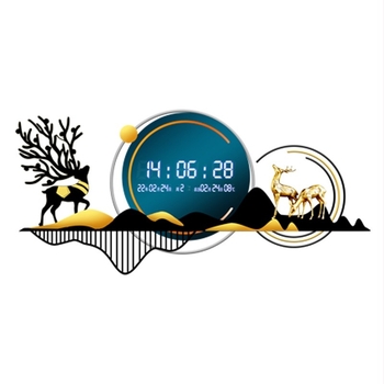 Fali óra nordic stílusban, aszimmetrikus dizájn, elemmel működő, sima másodpercmutató mozgás, 24 órás kijelző