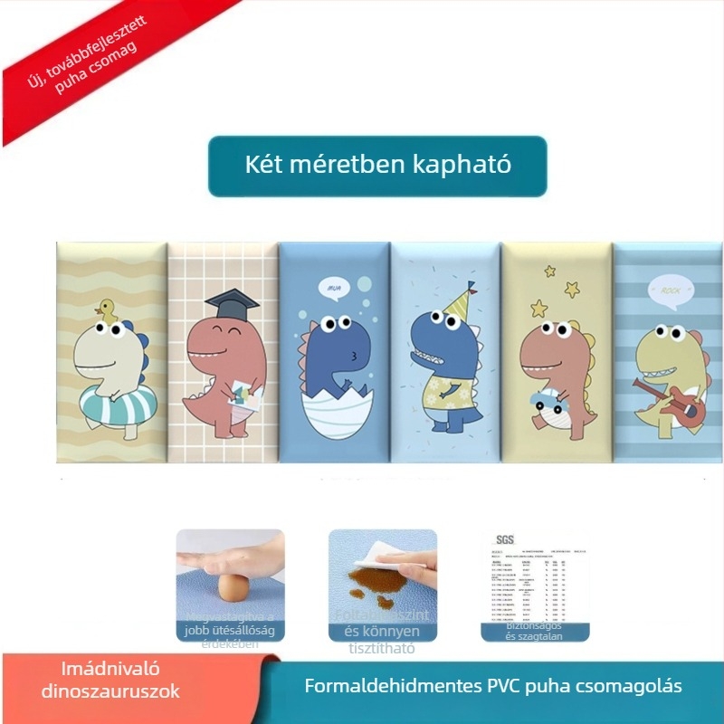 Sima párnázott falvédő gyerekszobába, vastagított ütközésgátló tatami-stílusú ágytámla köré.