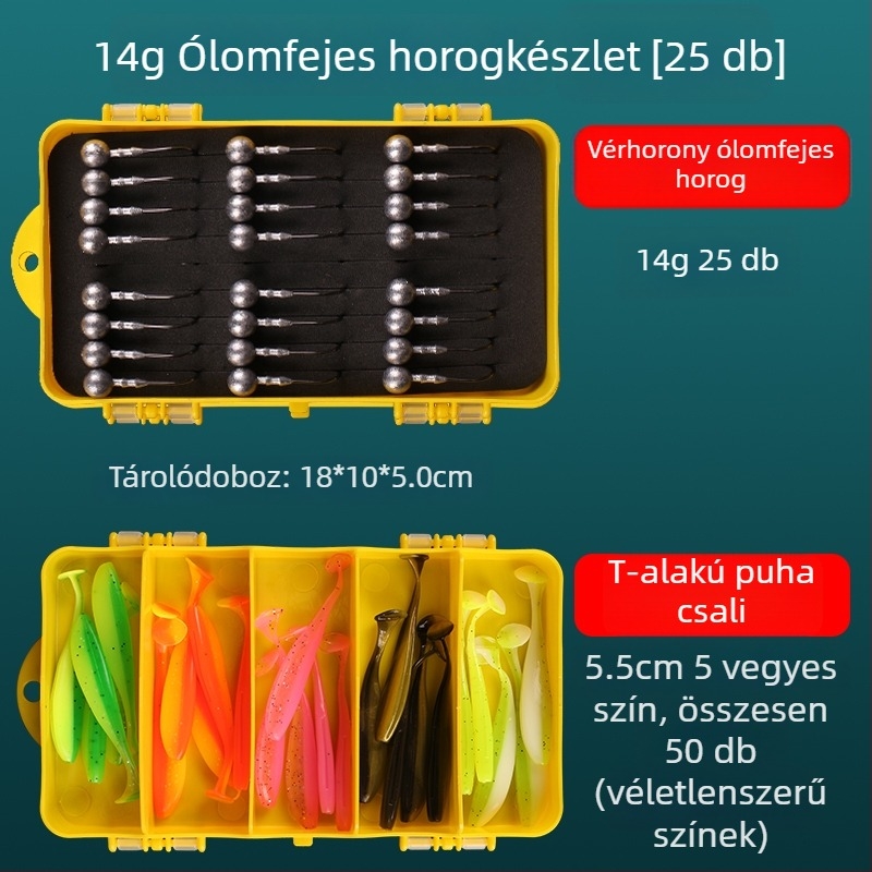 Teljes horogkészlet damillal és úszóval – horgászfelszerelés és kiegészítők