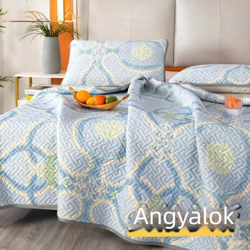 Háromrészes hűtő matrac szett bio-alapú latex és ice-silk szövettel, prémium puha matrac 1,8 m-es ágyhoz
