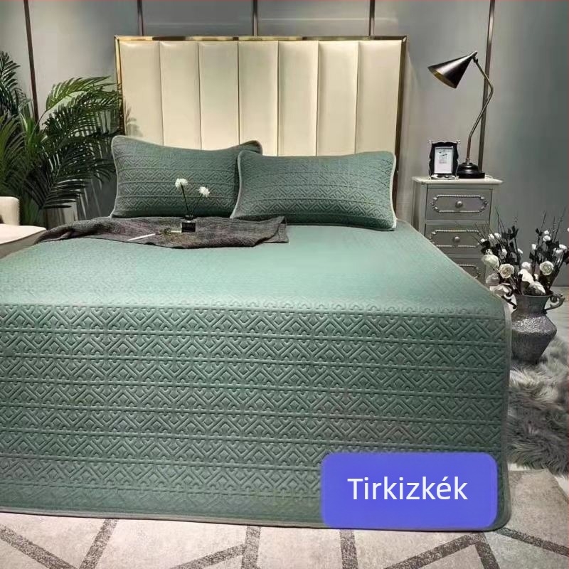Háromrészes hűtő matrac szett bio-alapú latex és ice-silk szövettel, prémium puha matrac 1,8 m-es ágyhoz