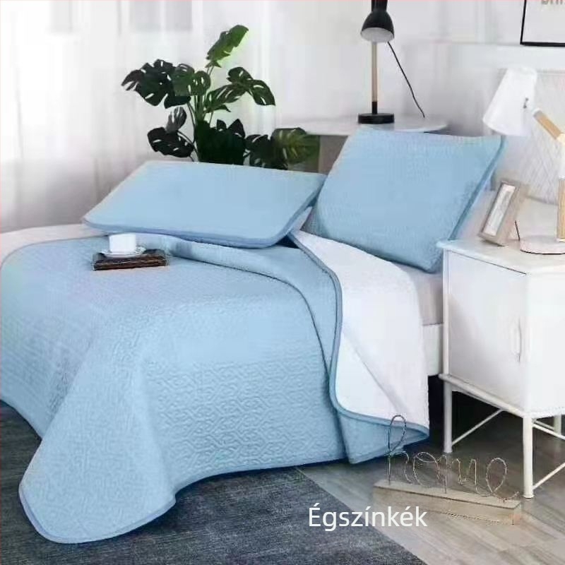 Háromrészes hűtő matrac szett bio-alapú latex és ice-silk szövettel, prémium puha matrac 1,8 m-es ágyhoz