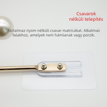 U-alakú lyukasztás nélküli függönytartó kampók falra szereléshez – textil anyag, egyszerű és modern stílus