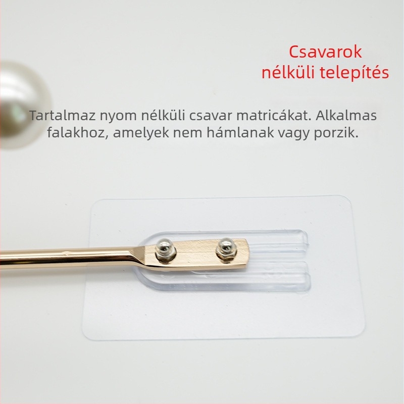 U-alakú lyukasztás nélküli függönytartó kampók falra szereléshez – textil anyag, egyszerű és modern stílus