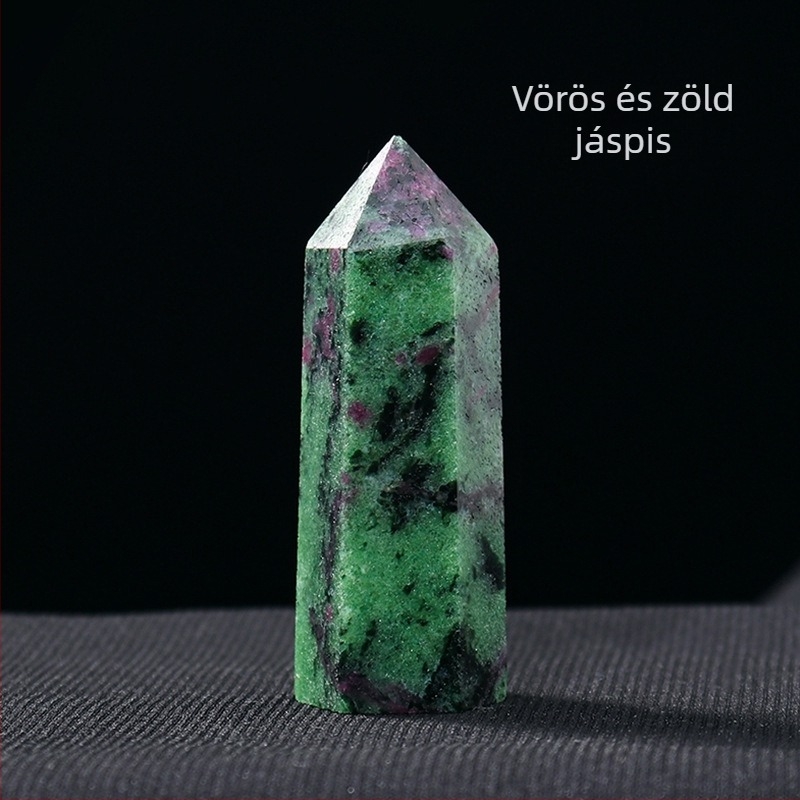 Természetes kristályos oszlopok: fehér kristály, ametiszt, rózsaszín kristály és citrin, hexagonális prisma, oszlopok több kristályból, egy- és dupla csúccsal
