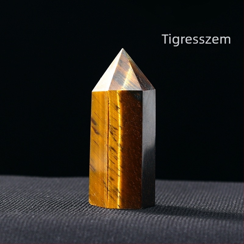 Természetes kristályos oszlopok: fehér kristály, ametiszt, rózsaszín kristály és citrin, hexagonális prisma, oszlopok több kristályból, egy- és dupla csúccsal