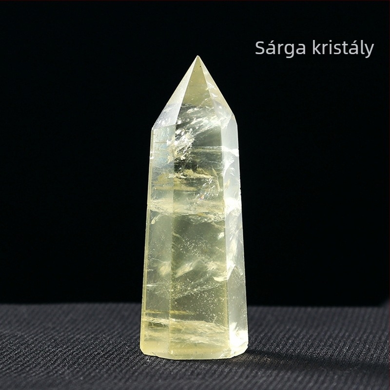 Természetes kristályos oszlopok: fehér kristály, ametiszt, rózsaszín kristály és citrin, hexagonális prisma, oszlopok több kristályból, egy- és dupla csúccsal