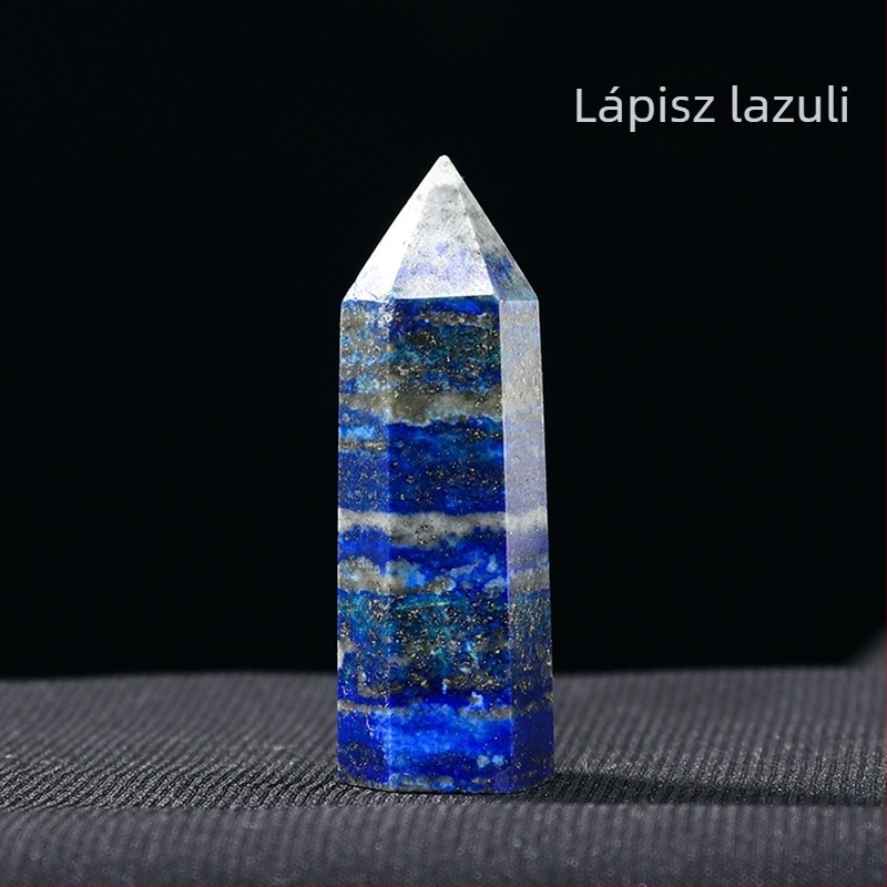 Természetes kristályos oszlopok: fehér kristály, ametiszt, rózsaszín kristály és citrin, hexagonális prisma, oszlopok több kristályból, egy- és dupla csúccsal