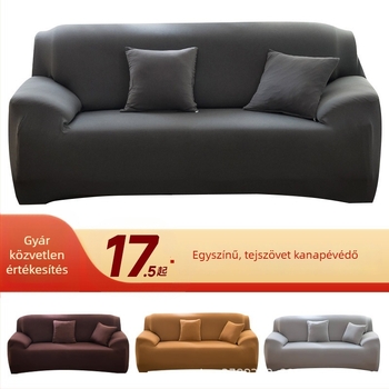 Egyszínű, rugalmas kanapéhuzat — univerzális teljes lefedésű huzat 1–4 személyes kanapóhoz