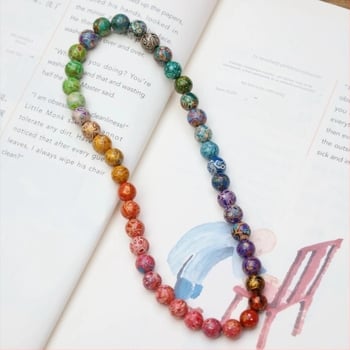 Lakkozott gyöngyök karkötőkhöz — kézzel készített, természetes, polírozott; kínai stílus, DIY ékszerekhez