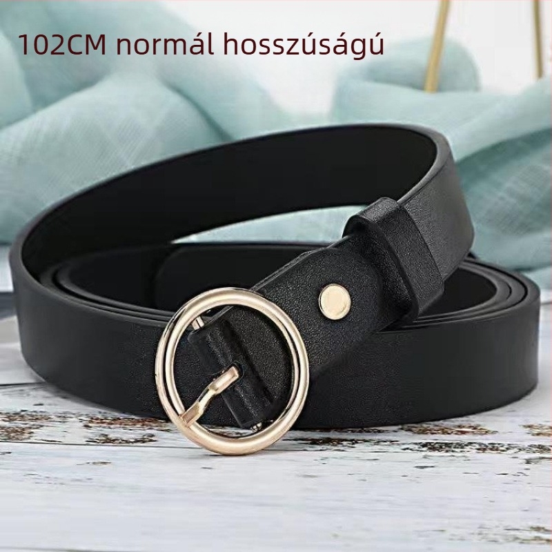 Női vékony dekoratív öv (anyag: más; csat: ötvözet; zárás: tűs csattal; szélesség: vékony (<2 cm); stílus: elegáns, könnyű lux)