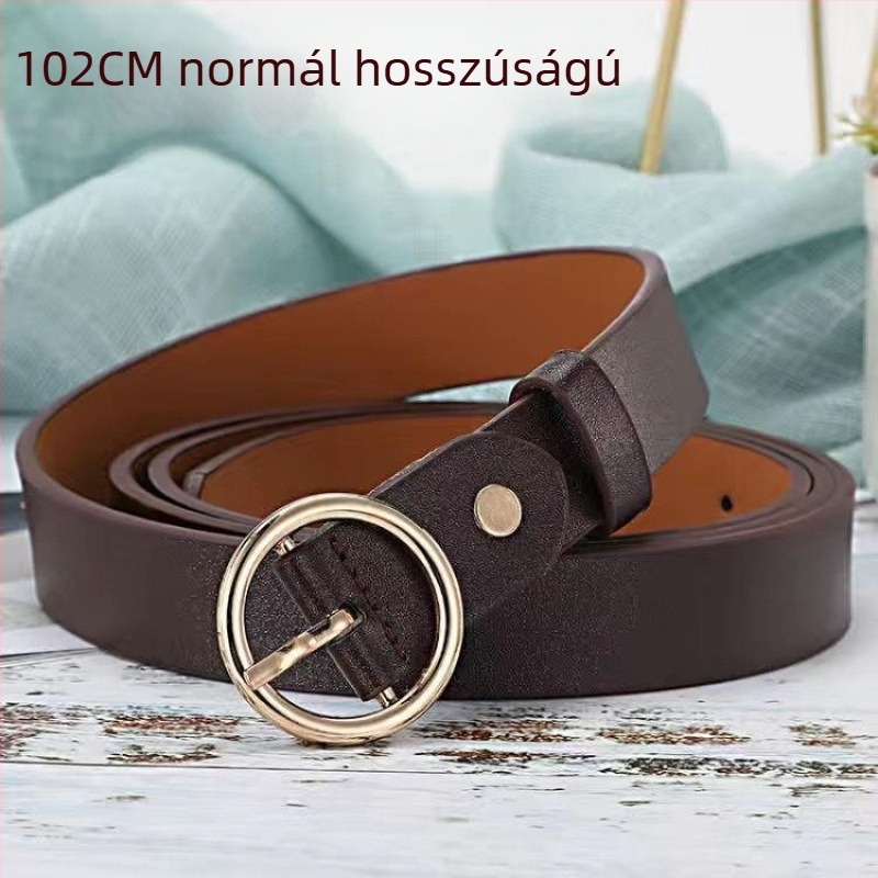Női vékony dekoratív öv (anyag: más; csat: ötvözet; zárás: tűs csattal; szélesség: vékony (<2 cm); stílus: elegáns, könnyű lux)
