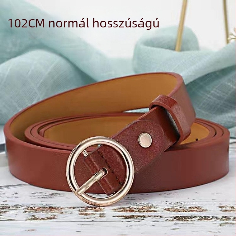 Női vékony dekoratív öv (anyag: más; csat: ötvözet; zárás: tűs csattal; szélesség: vékony (<2 cm); stílus: elegáns, könnyű lux)
