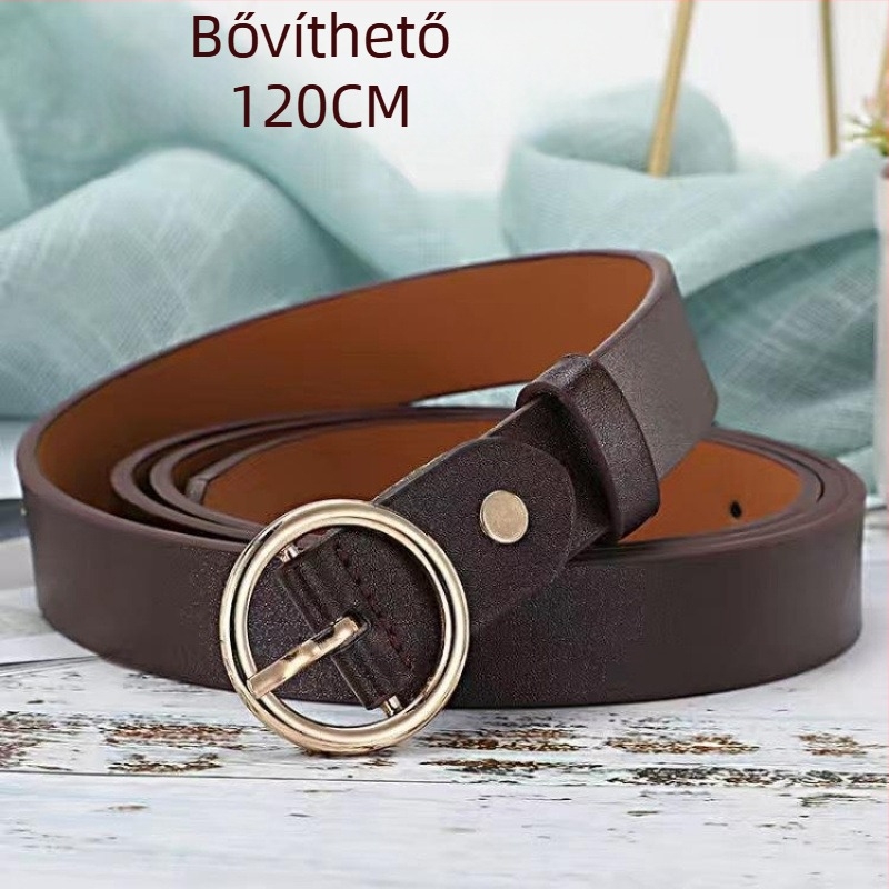 Női vékony dekoratív öv (anyag: más; csat: ötvözet; zárás: tűs csattal; szélesség: vékony (<2 cm); stílus: elegáns, könnyű lux)